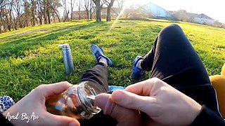 April BigAss Drinks Piss on Street in Real Outdoor Risk