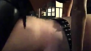 Femdom fetish mistresses fuck bdsm loser with strapon