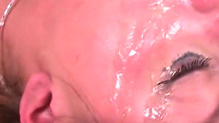 Extreme gagging for deepthroat beautiful girl