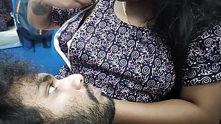 Mallu step sister hot blow job and fuck with mallu step brother and doing breast suck, Indian step sister hot fuck