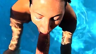 MySweetApple Wet And Playful Blowjob In The Pool