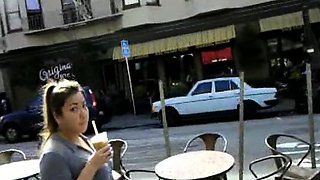 Amateur girls voyeur loving in public place