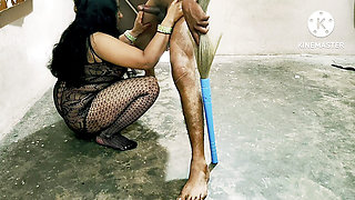 Desi Indian maid hard-core boss
