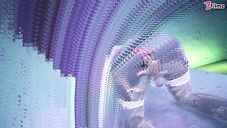 Tattood Girl with Glasses and Buttplug Fucks a Tattooed Dick, DP, Facial