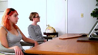 (HD) Two Girl School Corporal Punishment Paddling