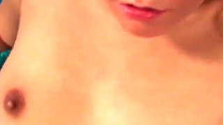 Cute blonde teen fucked in POV and creampied from his BBC
