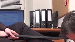 Office Foot Slave of Mature Lady