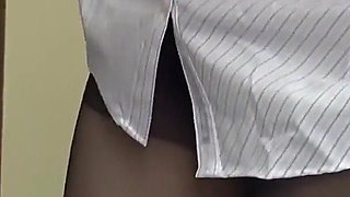 Yumika Saeki Smells Kana Morisawa’s Used Pantyhose and Cums at the Office.
