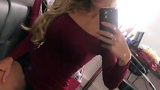 Hot blonde glamour babe solo plays to pleasure her hot body