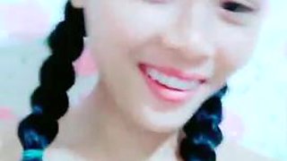 A girl with big white breasts with two braids had oral sex. She rode her sister and came to play together. She was very tempting and liked. Dont miss it.