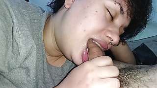 EXTREME SLOPPY WET BLOWJOB, slut delights in fucking cock