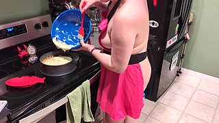 Nude Hot Wife Holiday Baking Teasing Locked up Cuck