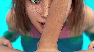 Step Sister Gives Me Blowjob in Public Pool - 3D Hentai Animated Porn - Milfy City