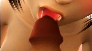 Anime sweety licking and gets laid