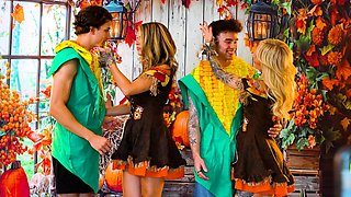 Mom Pussy Makes a Perfect Thanksgiving Foursome Feast