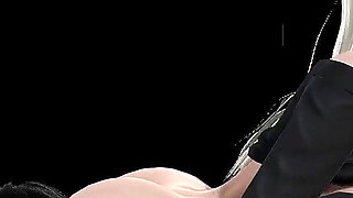 Pussylicking for Hot Blonde in Mini Skirt - She Orgasm so Hard! 3D Animation