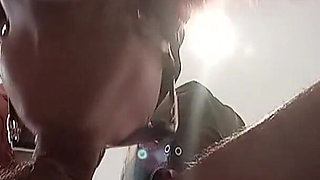 MILF in a Long Blowjob with Cum on Her Tongue