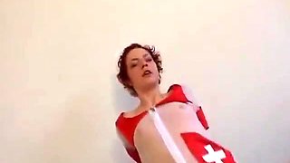 Redhead German Nurse Pleased By Her Kinky Patient