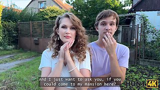 HUNT4K. Horny babe pleased big cock with her sweet tongue and pussy