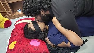 Blindfolded Indian Wife Surprise BDSM Sex - Husband Shares Her With Friend - Hot Cheating Fuck