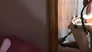 French Pegging - Femdom: Whipping, Fucking Machine, and Blowjob Under Control