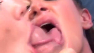 Tory Lane smoking a cigarette while blowing dicks with Rilynn Rae