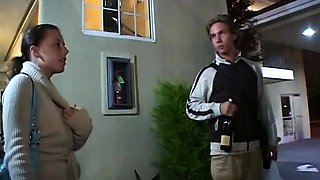 Cute teens blowjob and doggystyle fuck