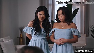Asian stepdaughters have to fuck stepdad or get kicked out