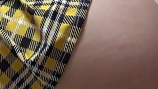 Girls Only Apartment in Japan, Girl Cleaning While Spill Out Natural Tits From Student Uniform and Thong Fit Into Camel Toes