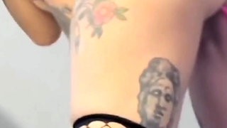 Ligia stripteasing with cute stockings