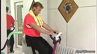 Busty Redhead Mature Lady Fuck In The Gym
