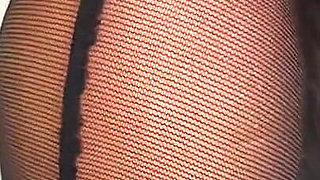 Ebony Girl Shows off Her French Pedicure in Her Black Nylons & Does Removal to Show Her Feet