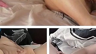 Amateur Wife Fingers Her Ass for the First Time Until Orgasm. Hairy Latin Pussy, Big Ass.