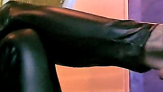 Stina Stone Femdom Feetworship Dirty Smelly Socks Barefeet by German Mistress in Leather Gloves