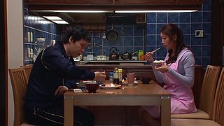 JAPANESE VOLUPTUOSE HOUSEWIFE BLOWS AND FUCKS HER STEPSONS
