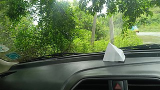 Office Manager Enjoying Hot Romance with Married Colleague Inside Car Part 1