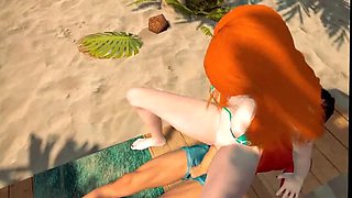 Nami gets wild at the beach - Hot 3D Hentai Fuck with Big Tits & Anal