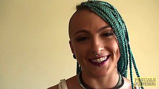 Inked subslut Orion Starr tantalized before intense striking