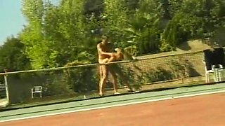 Hot Blonde Babe Fucked From Behind Outdoors