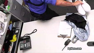 Latinas pierced nipples make security guard arousing
