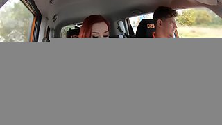 Real driving babe pussypounded in backseat by teach