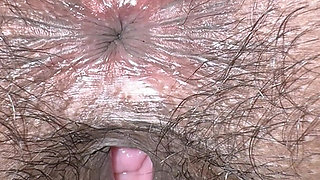 Asshole Beathing Extreme Closeup