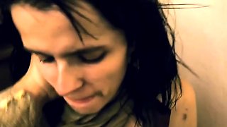 Busty brunette bitch in POV blowjob fun