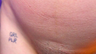 A young girlfriend got excited and decided to masturbate... Rubbing against the table and cumming loudly. She has such a fetish