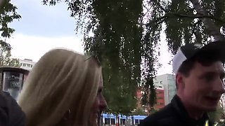 3way public fucked German lady swallows
