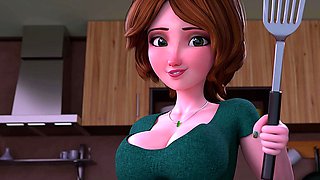 Aunt Cass Bends Over for Big Creampie
