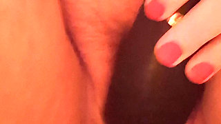 Hairy bbw pussy play close up clip - clit sucker toy