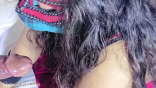 Shruti was getting fucked by her boyfriend on video call, my stepson secretly saw it and then he licked pussy while fucking Anal