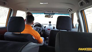 Dashing and tattooed blonde gets screwed by her driving instructor in his car