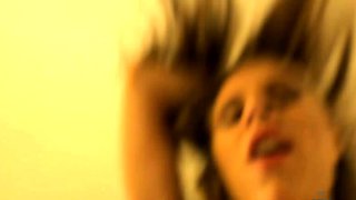 Amateur teen rubs clit while giving head in pov